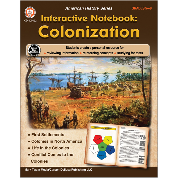 Mark Twain Media Interactive Notebook - Colonization Resource Book, Grade 5-8 405062
